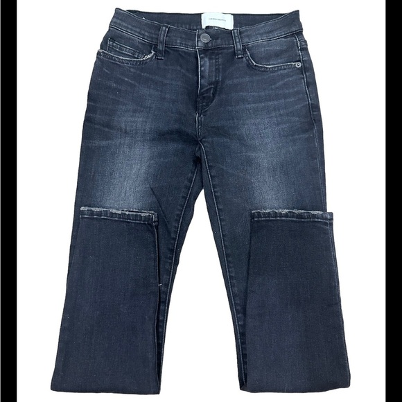 Current/Elliot Stiletto Distressed Skinny Jean 2 Year Destroy Stretch Black - Picture 4 of 4